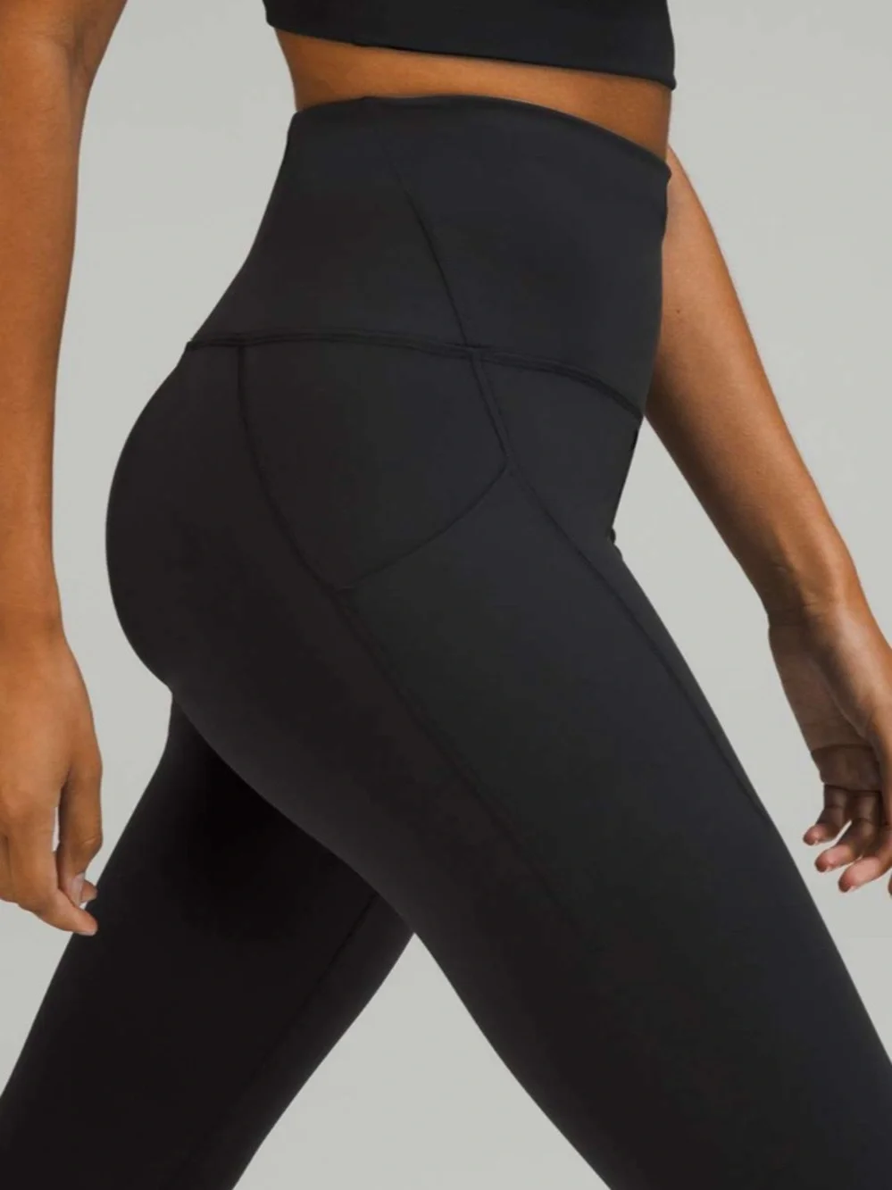 Lululemon Wunder Train High Rise Crop Leggings with Pockets 23